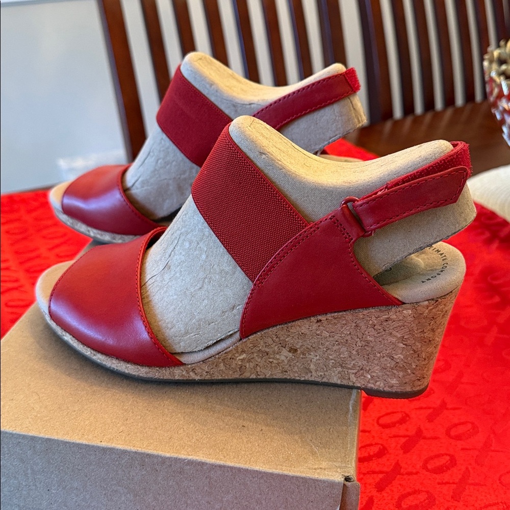 Collection by Clark’s Langley Lily Red Heels NWT